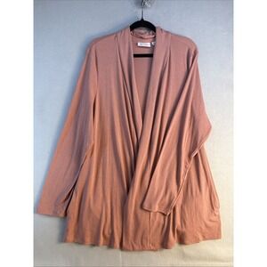 Demin & Company Cardigan, 3/4 Sleeves, Pockets, Open Front